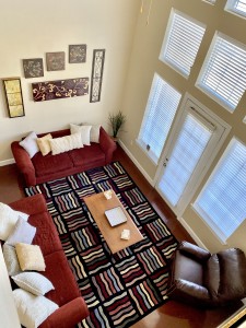 One Bedroom Apartments in Baton Rouge, LA -  Model Living Room View from 2nd Floor (2) 